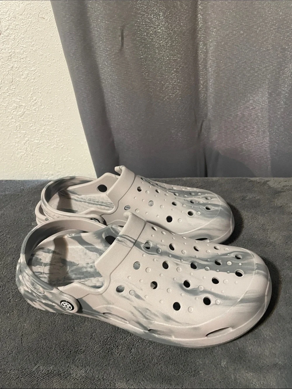 Men's Casual Foam Clogs - Marble White